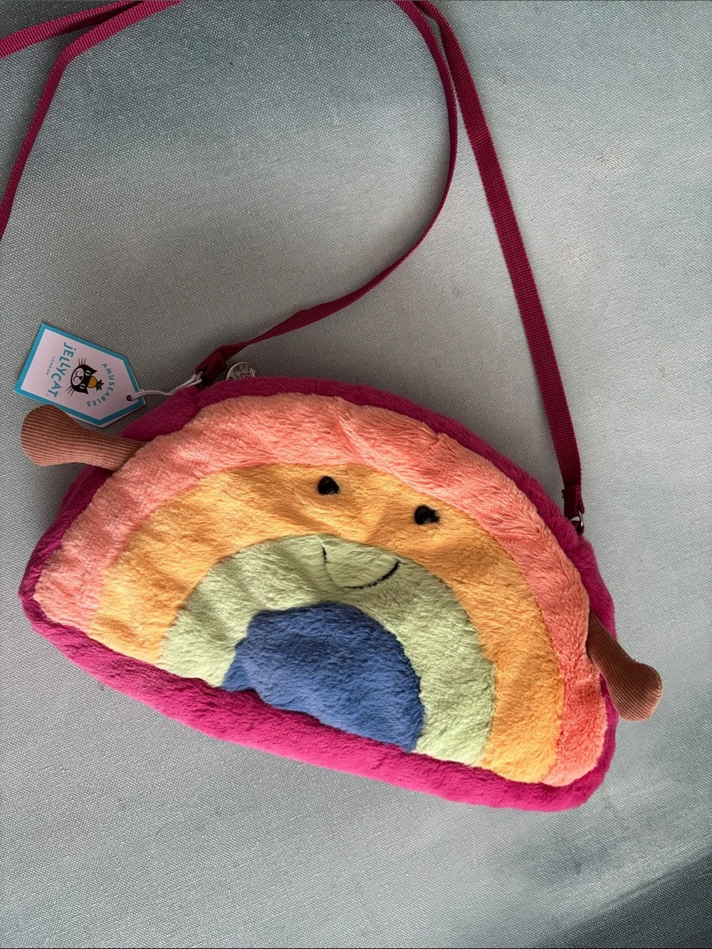 Jellycat Amuseables Rainbow Plushie Bag Purse
